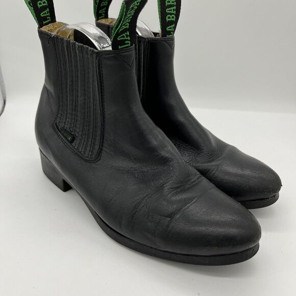 La Barca Traditional Black Leather Ankle Boot Size Mexico 24 USM 5.5; USW 7 - Picture 1 of 11